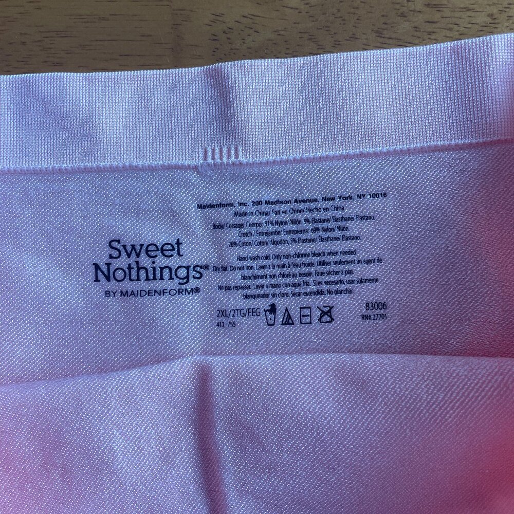 NWOT Set of 2 - Size 2XL Maidenform purple pink tummy control briefs - Picture 3 of 11